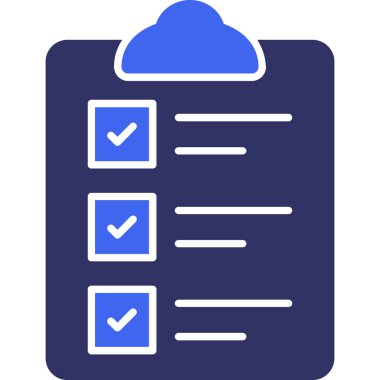 Kontrol listesi. Web simgesi basit illüstrasyon