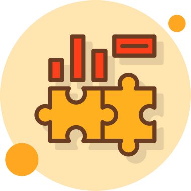 iş yönetimi düz simgesi, vektör illüstrasyonu