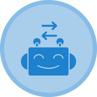 robot. Web simgesi basit illüstrasyon