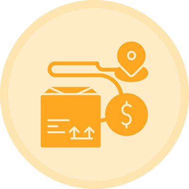 Bir dolar simgesinin vektör illüstrasyonu