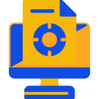 Yazıcı. Web simgesi basit illüstrasyon