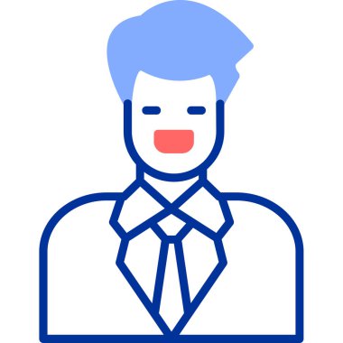 iş adamı web simgesi basit illüstrasyon