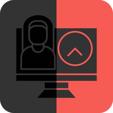 Bir insanın dizüstü bilgisayarının vektör çizimi