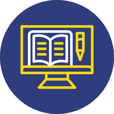 Kitap. Web simgesi basit illüstrasyon