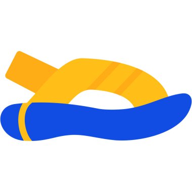 Bir çift çorabın sarı ve mavi ikonunun vektör çizimi