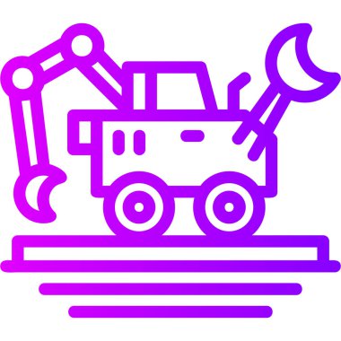 Kazı simgesi vektör illüstrasyonu