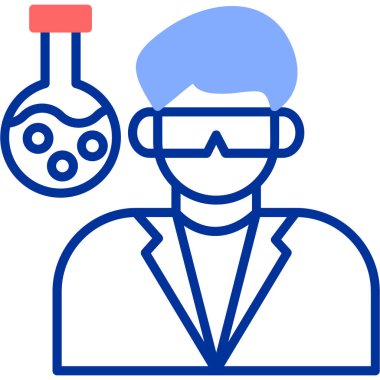 Doktor. Web simgesi basit illüstrasyon