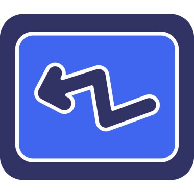 ok sol yön simgesi doldurulmuş özet biçimi