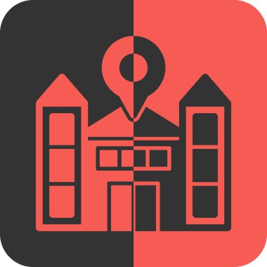 yapı konumu pin simgesi katı biçiminde