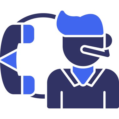 vr gözlük simgesi, vektör illüstrasyon tasarımı