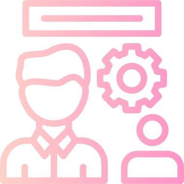 Yönetici simgesi, vektör illüstrasyonu