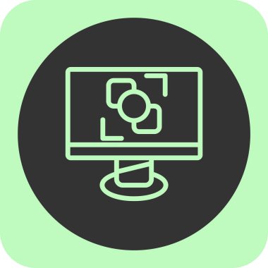 vektör lcd simgesi illüstrasyonu