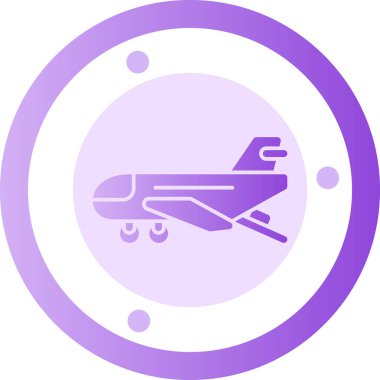 Uçak. Web simgesi basit tasarım