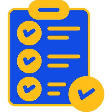 Kontrol listesi. Web simgesi basit illüstrasyon