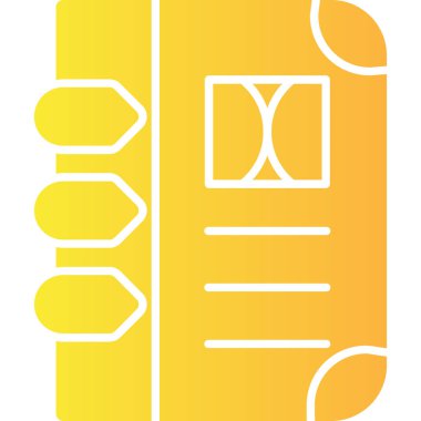 kitap web simgesi, basit vektör illüstrasyonu