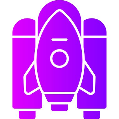 Moda biçimi izole edilmiş arkaplanda uzay gemisi simgesi