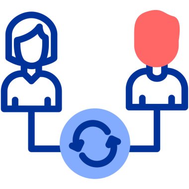 grup renk web simgesi, vektör illüstrasyonu