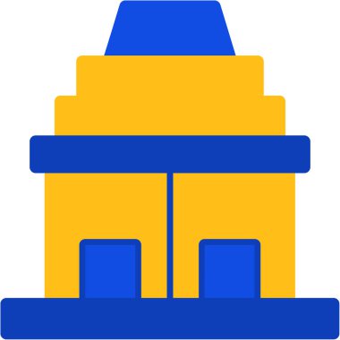 Mimari mimari simgesini düz biçimde inşa etmek