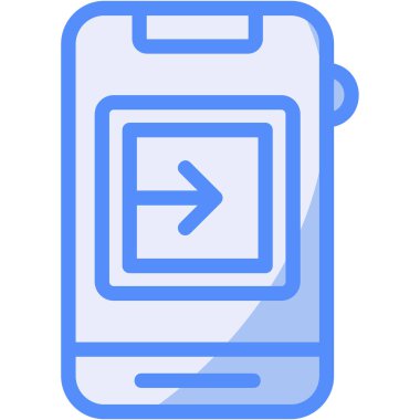 Cep telefonu simgesi, vektör illüstrasyonu