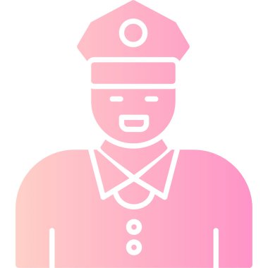 Polis. Web simgesi basit illüstrasyon