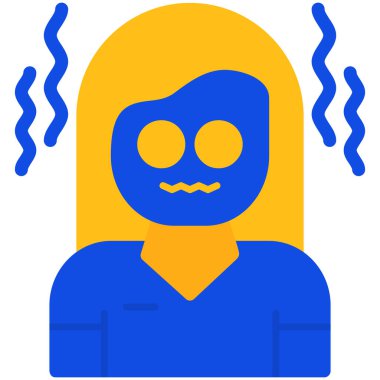 Kızım. Web simgesi basit illüstrasyon