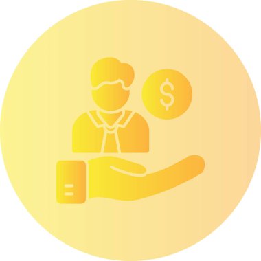 Dolar işareti olan bir çiftin vektör çizimi