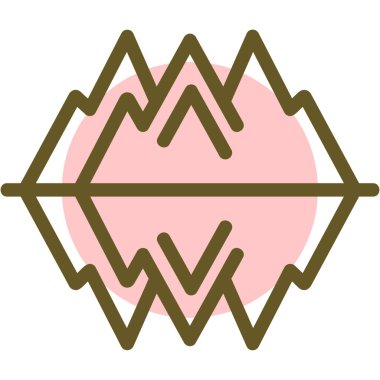 Bir ağaç simgesinin vektör illüstrasyonu