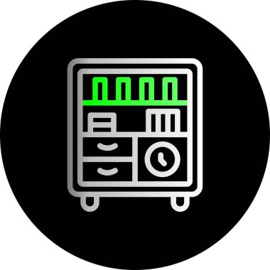 Benzersiz elektrikli ısıtıcı vektör simgesi