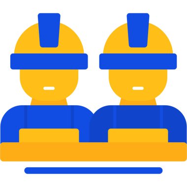 İnşaat miğferi simgesi vektör çizimi tasarımı