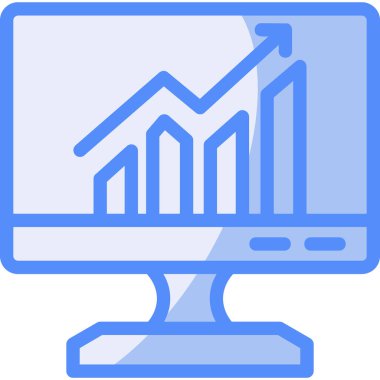 Doldurulmuş dış hatlar biçiminde analitik iş grafiği simgesi