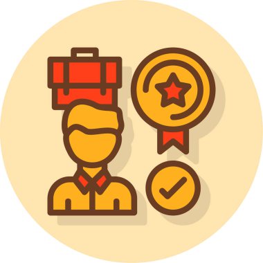 ödül rozeti simgesi doldurulmuş taslak biçimi