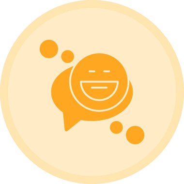 Gülümse. Web simgesi basit illüstrasyon