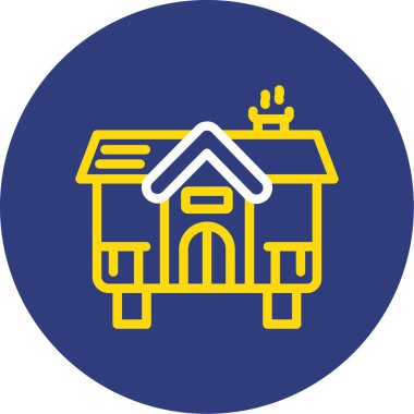 Modern Ev 'in Vektör İllüstrasyonu