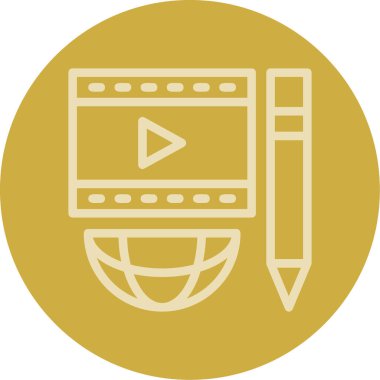 Web simgesi, futbolun vektör illüstrasyonu