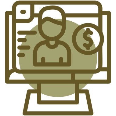 iş yönetimi düz ikon vektör illüstrasyonu