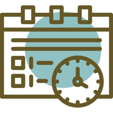 Takvim tarihi simgesinin vektör illüstrasyonu