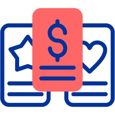 Para için. Web simgesi basit illüstrasyon