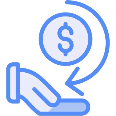 Para için. Web simgesi basit illüstrasyon