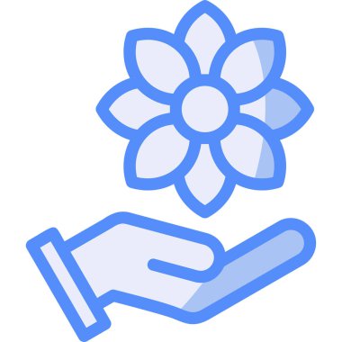 Çiçek. Web simgesi basit illüstrasyon