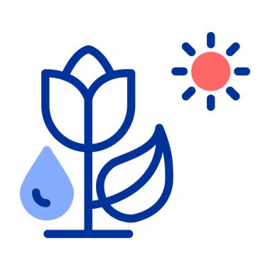 bitki, bitki, bitki, doğa mavi noktalı çizgi simgesi