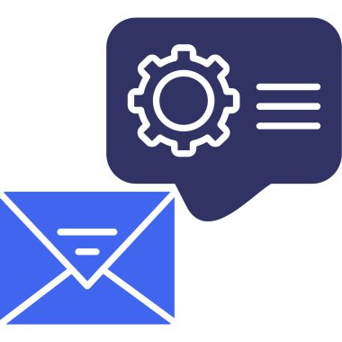 Mesaj var. Web simgesi basit illüstrasyon