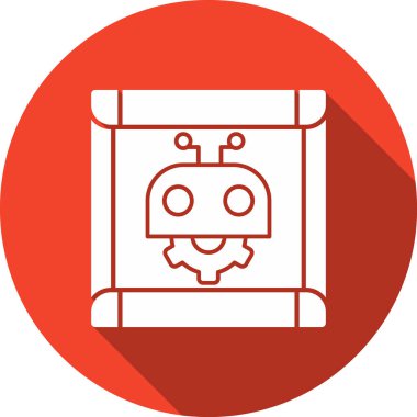 Modern b 'nin vektör çizimi robot simgesinden yoksun