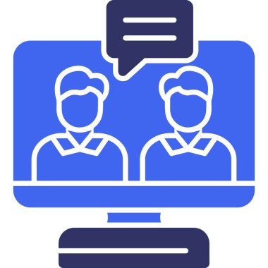 Çağrı merkezi simgesi. Basit resimleme