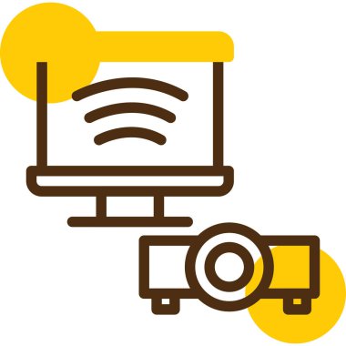 Kablosuz. Web simgesi basit illüstrasyon