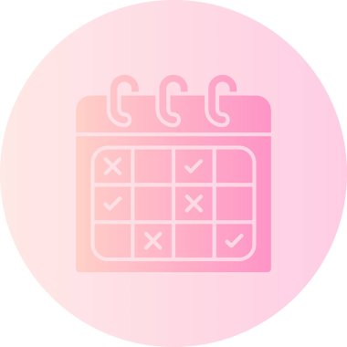 Takvim simgesinin vektör illüstrasyonu