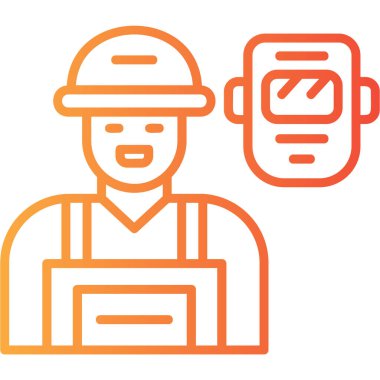 Taslak biçimli inşaat işçisi simgesi