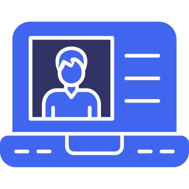 çevrimiçi konferans simgesi, özet biçimi