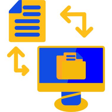 bilgisayar dosya dizini vektör illüstrasyonu