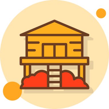 yapı evi simgesini düz biçiminde inşa et