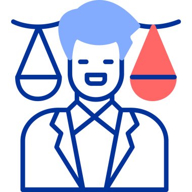 adalet simgesi vektör illüstrasyonu